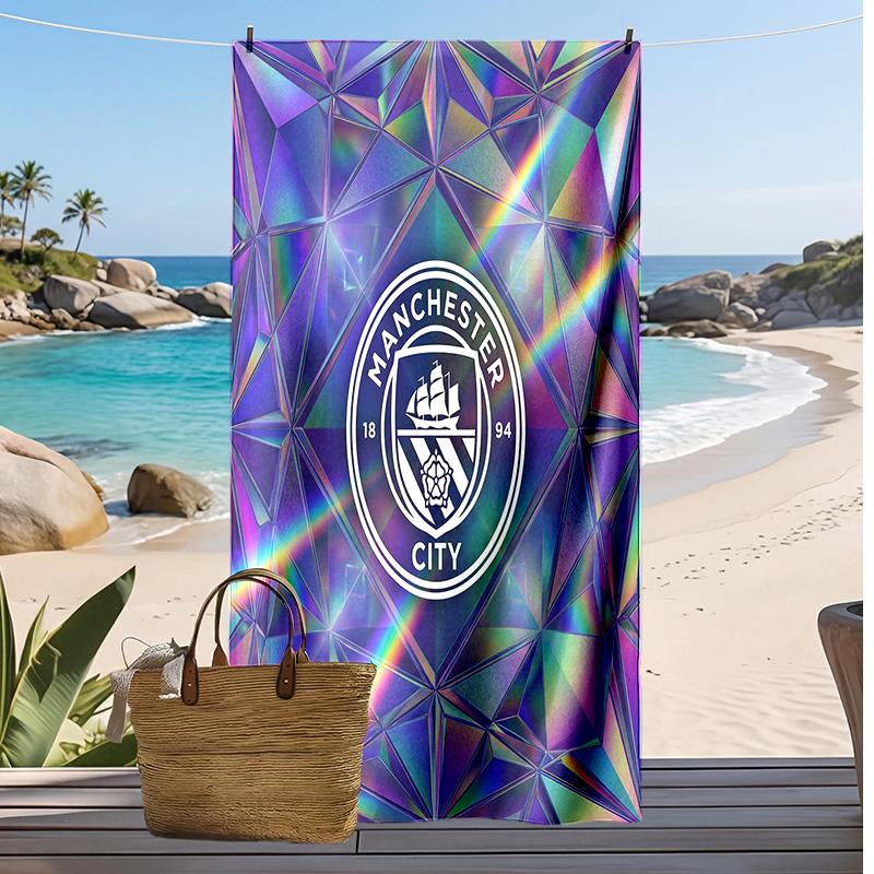 Manchester City Printed Beach Towel Quick Dry Soft TowelPortable Large Rectangular Beach Blanket for Travel Swimming Pool