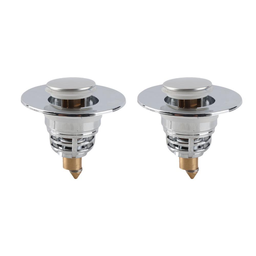 2 Pack Anti-Clog Drain Stopper Stainless Steel Basin Drain Strainer Sink Stopper  Washbasin