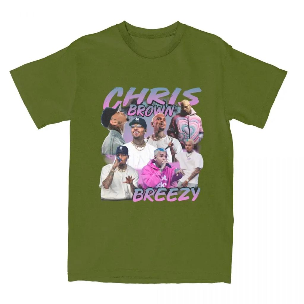 Chris Brown Bootleg UnisexT Shirt Hip Hop Homage Outfit Vintage Tee Shirt T-Shirts Pure Cotton All Seasons Clothes