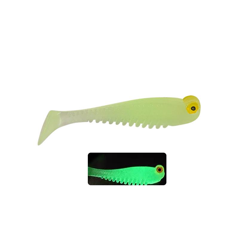 Luminous T-Tail Soft Bait 5cm 1.2g - Bionic Small Fish Lure for Fishing.