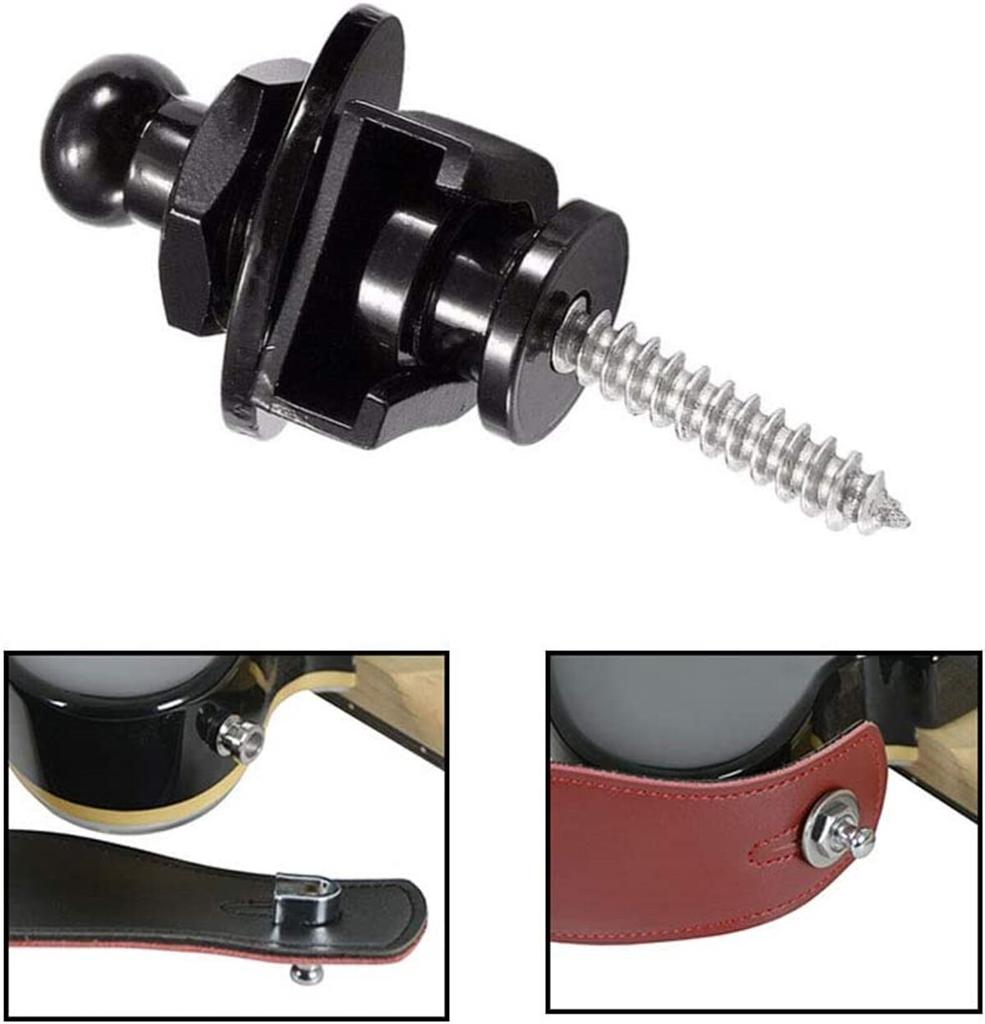 Guitar Strap Buttons Pins 1/2PCS 3 Color For Choose Premium Guitar Strap Locks Metal Security Strap Buttons Metal End Pins
