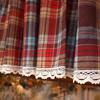 Weihnachtsrot und Schwarz Karierte Vorhänge Kurz Landhausstil Gingham Vorhang Weihnachten für Wohnzimmer Schlafzimmer Esszimmer