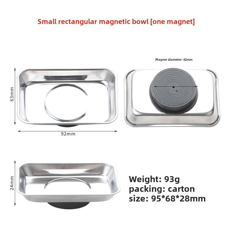 Stainless Steel Magnetic Tool Bowl - 3/4/6 Inch Parts Storage for Auto Repair