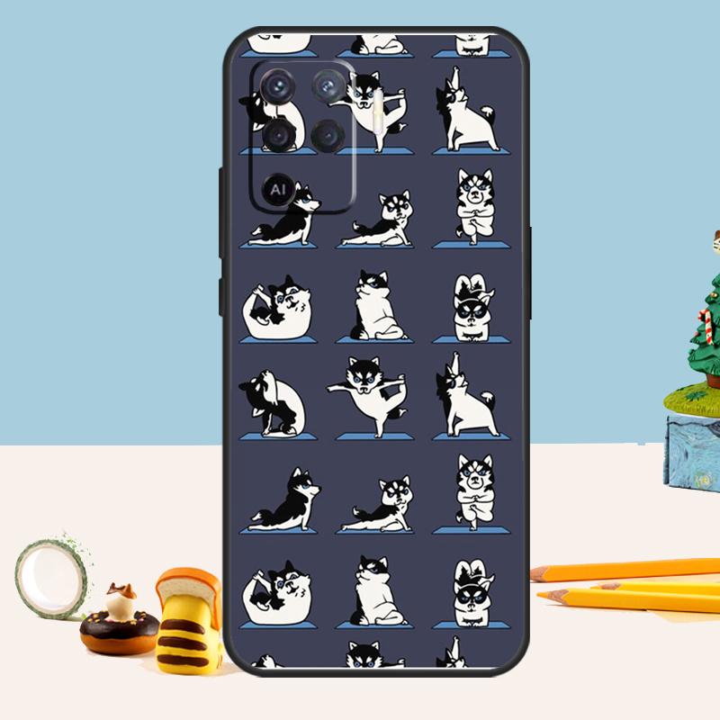 Animal Dog Husky Case For Oppo A98 A78 A58 A18 A38 A74 A94 A54 A15 A17 A57 A6 A5 Pro A16 A76 A96 A40 A60 A80