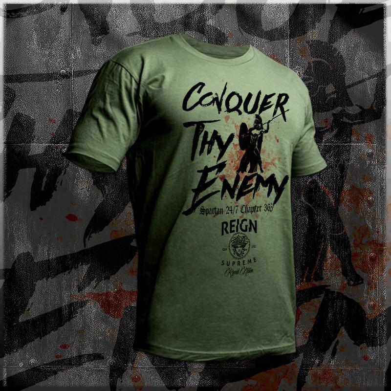

Spartan T-Shirt Greco Roman Warrior Sparta Shield Spear Sword Spartan Combat tee 2XL