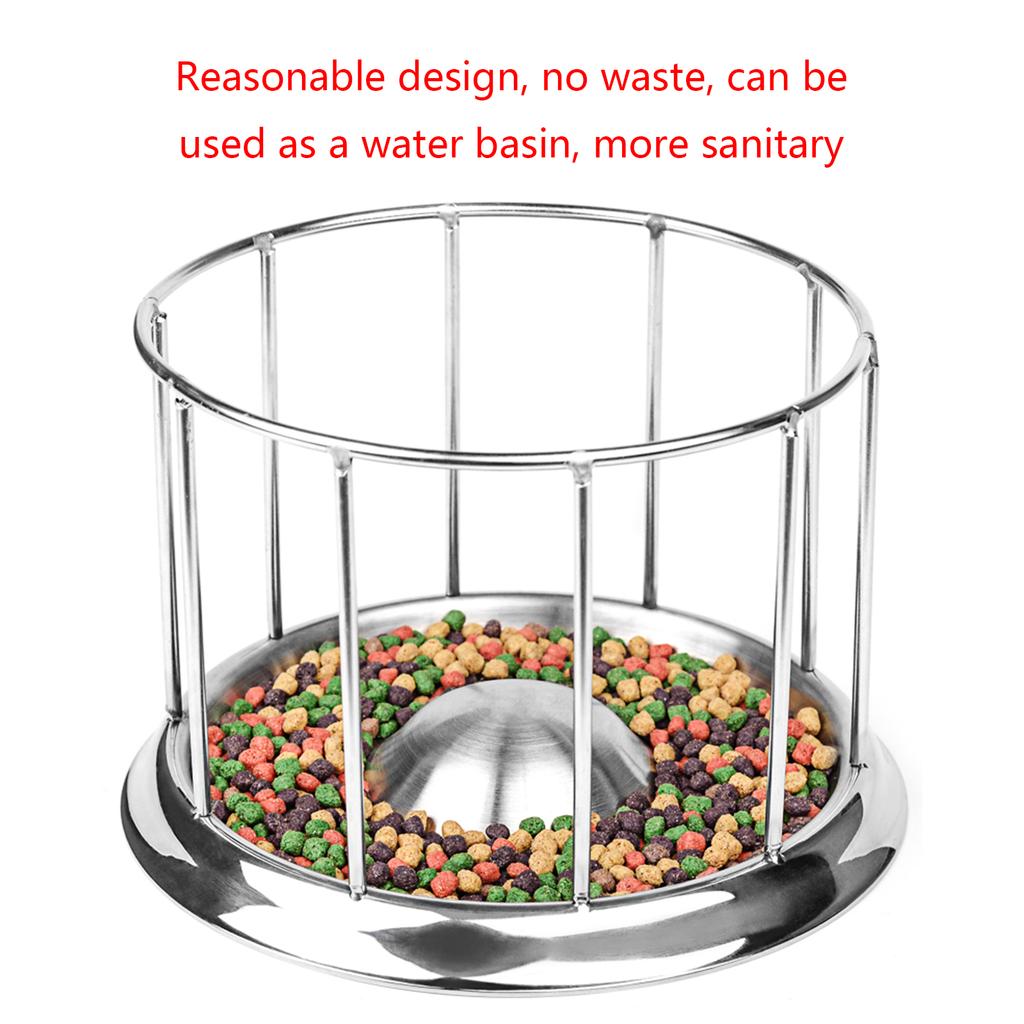 Tortoises Feeder Stainless Steel Dish Water Food Dispenser Feeding Bowl Reptiles Drinking Plate Tray Easy to Clean