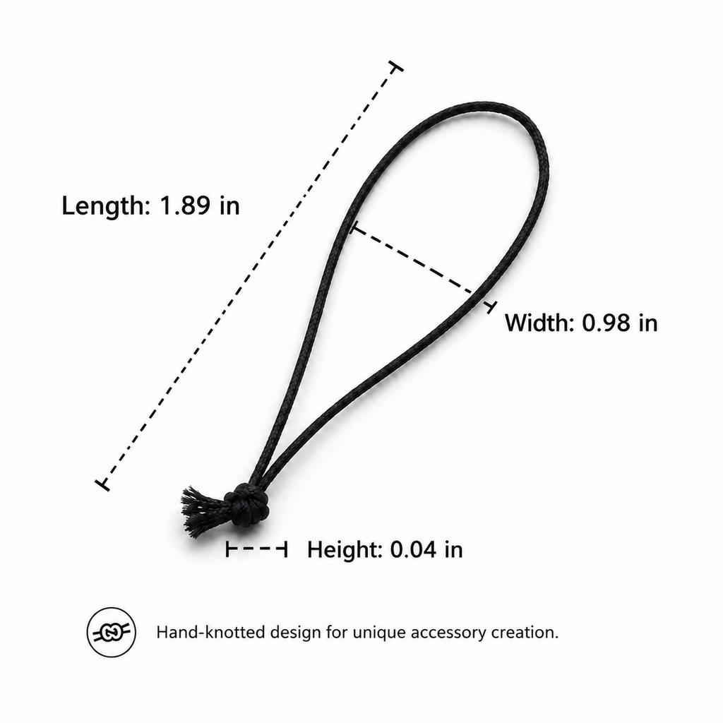 6xFishing Line Phone Strap, HandKnotted Nylon Mobile Lanyard 4.8cm, Uniform Cord for Commuters,