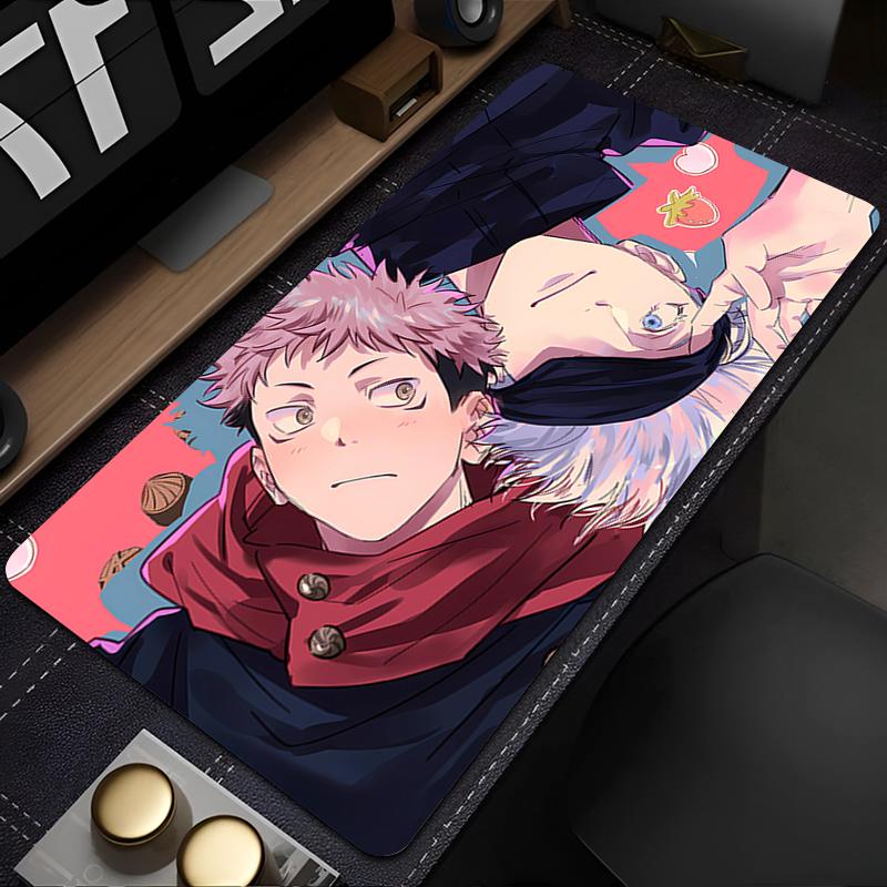 Mouse Pad Extended Gaming Jujutsu Kaisen Mousepad With Stitched Edges Desk Mat NonSlip Base Computer Keyboard Pad For Laptop