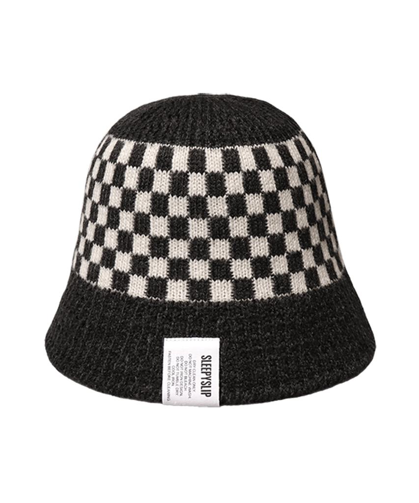 Seullipiseullib Chessboard Charcoal Bucket Hat