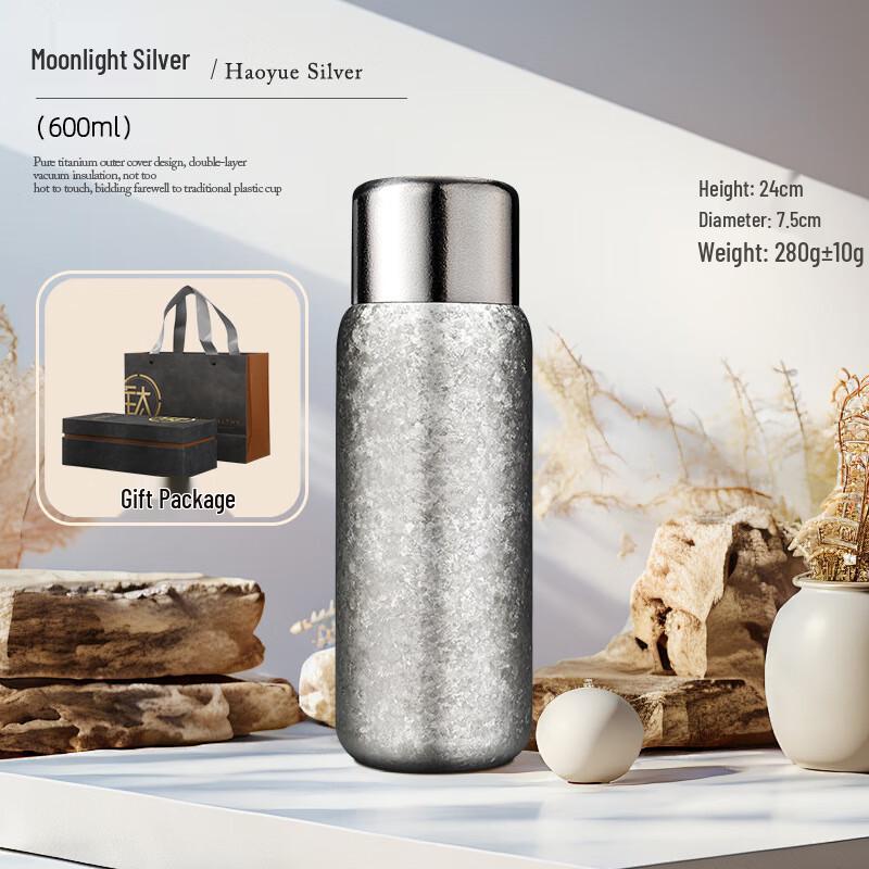 MRSIKEY 600mL Titanium Insulated Tea & Brew Mug