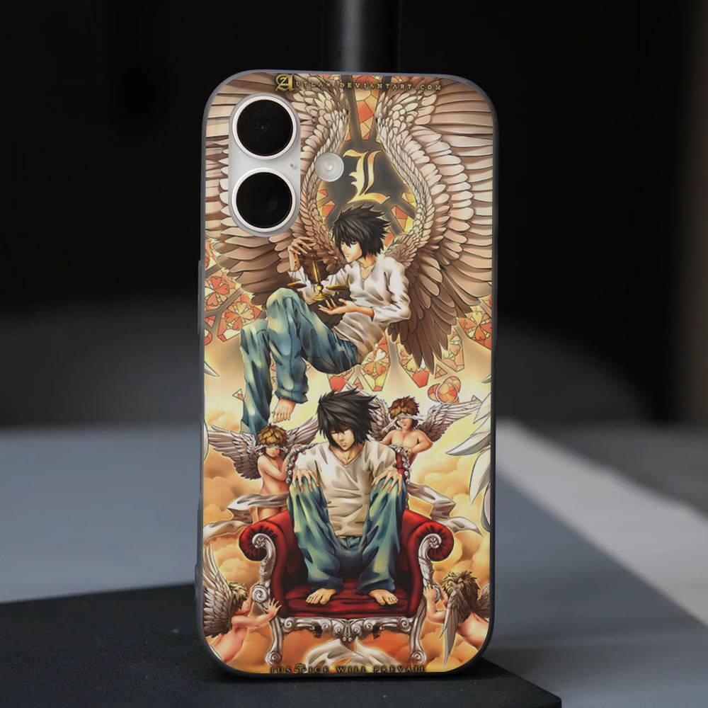 Japan Anime Death Note For IPhone 16 15 11 12 13 14 17 Pro Max PLUS Pro Soft Corrugated Silicone Back Phone Case