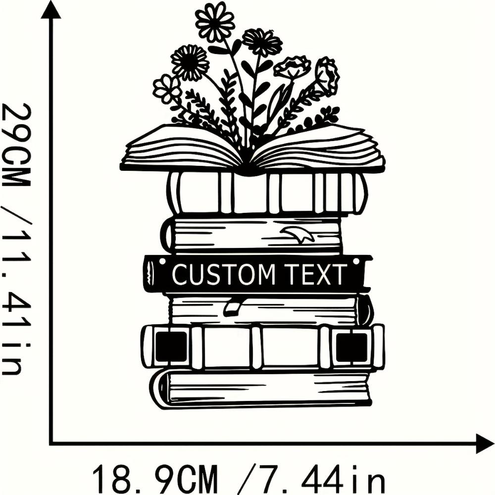 1pc Librarian Metal Wall Art Custom Text Nameplate Vintage Book Lovers Decor