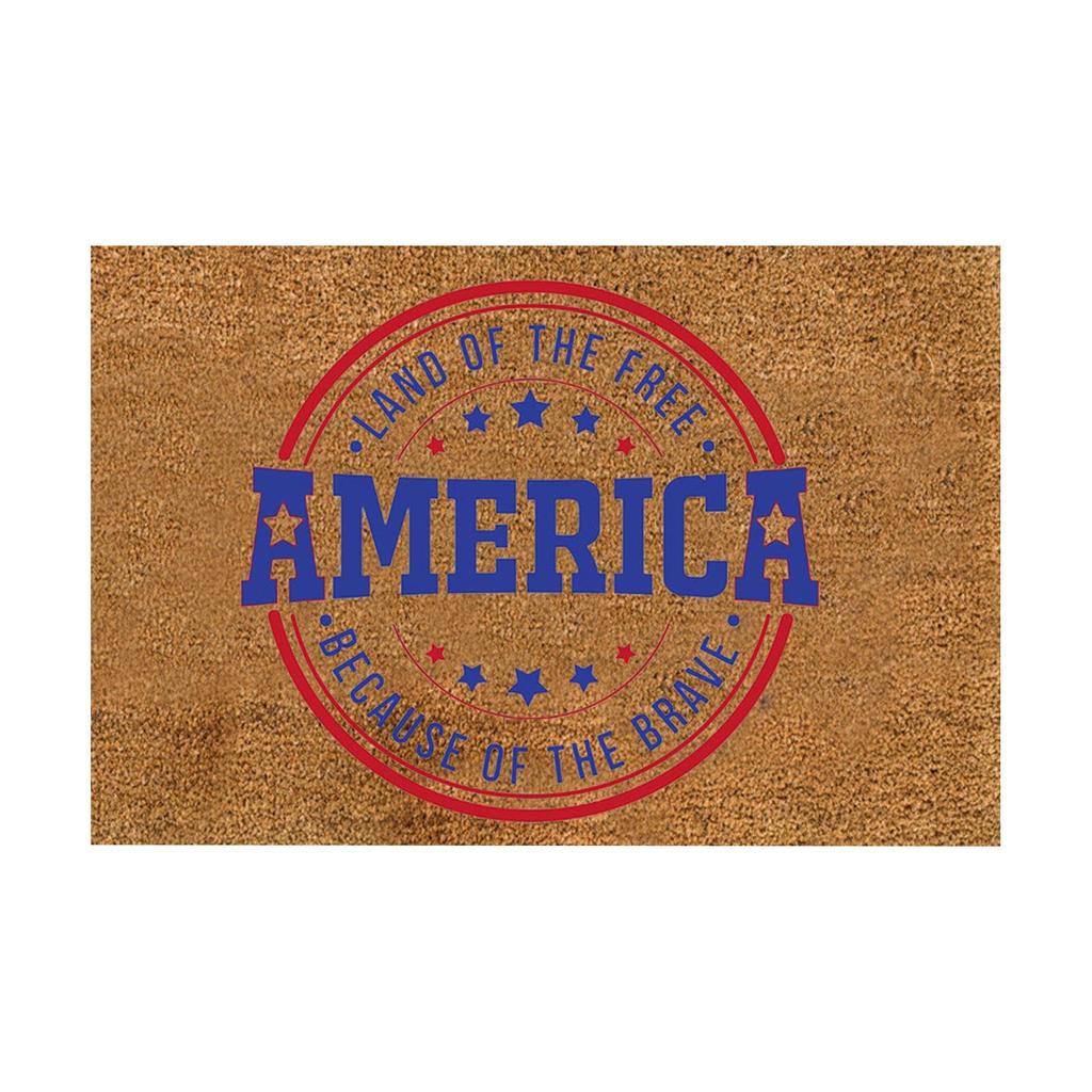 Independence Day Decorative Door Mat - Indoor Outdoor Carpet Home Floor Mat - Rubber Entrance Bathroom