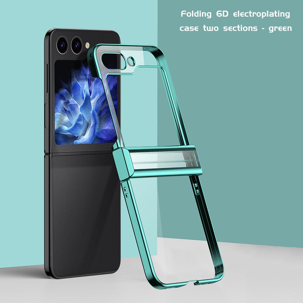 

Гальванизированный жесткий пластиковый чехол для телефона Samsung Galaxy Z Flip 6 5 4 3 ZFlip Flip6 Flip4 Flip5 противоударный чехол Funda Carcasa For SamsungZ Flip6