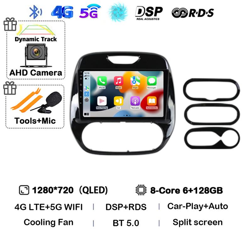 Android 14 Carplay Auto Für Renault Captur CLIO Samsung QM3 2011-2018 Autoradio Stereo GPS Multimedia Videoplayer 360 Kamera 4G