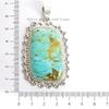 Fancy Turquoise Pendant , 925 Sterling Silver Handmade Pendant, Statement Pendant, Artisan Design Pendant, Turquoise Gift Jewelry