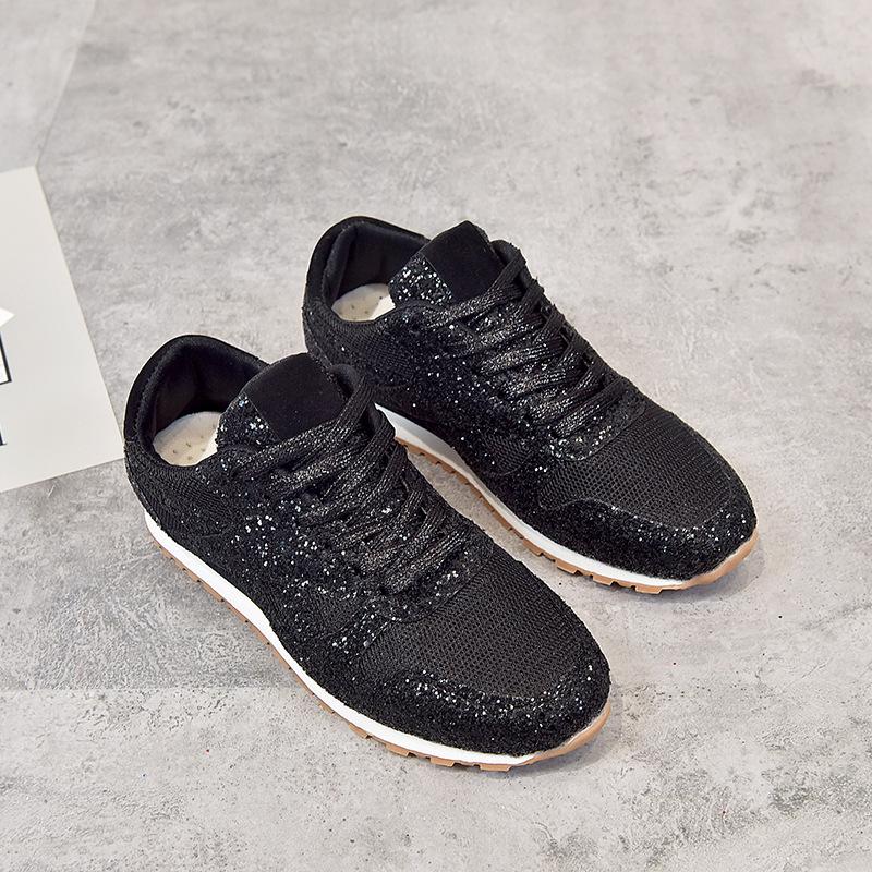 Large-size Lace-up Casual Sports Shoes, Versatile Basic Shoes for Women