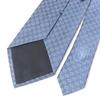 Pristine GUCCI Tie GG Logo Crest Wide Tie Light Blue Silk Mens Used