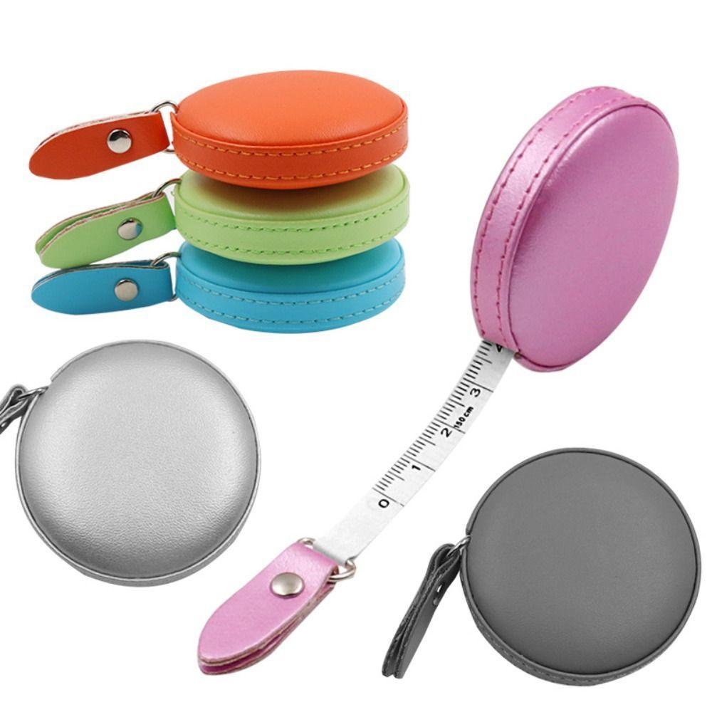 2pcs Measuring Tape PU Leather Retractable Ruler Tape Portable Centimeter Inch Roll Tape Practical Measures Height Ruler Measuri