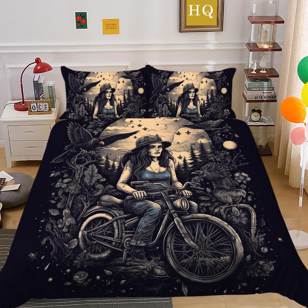 3D Beauty Skull Printing Bedspreads Twin Size Polyester Home Bedding Set Boy High Quality Home Duvet Cover Set