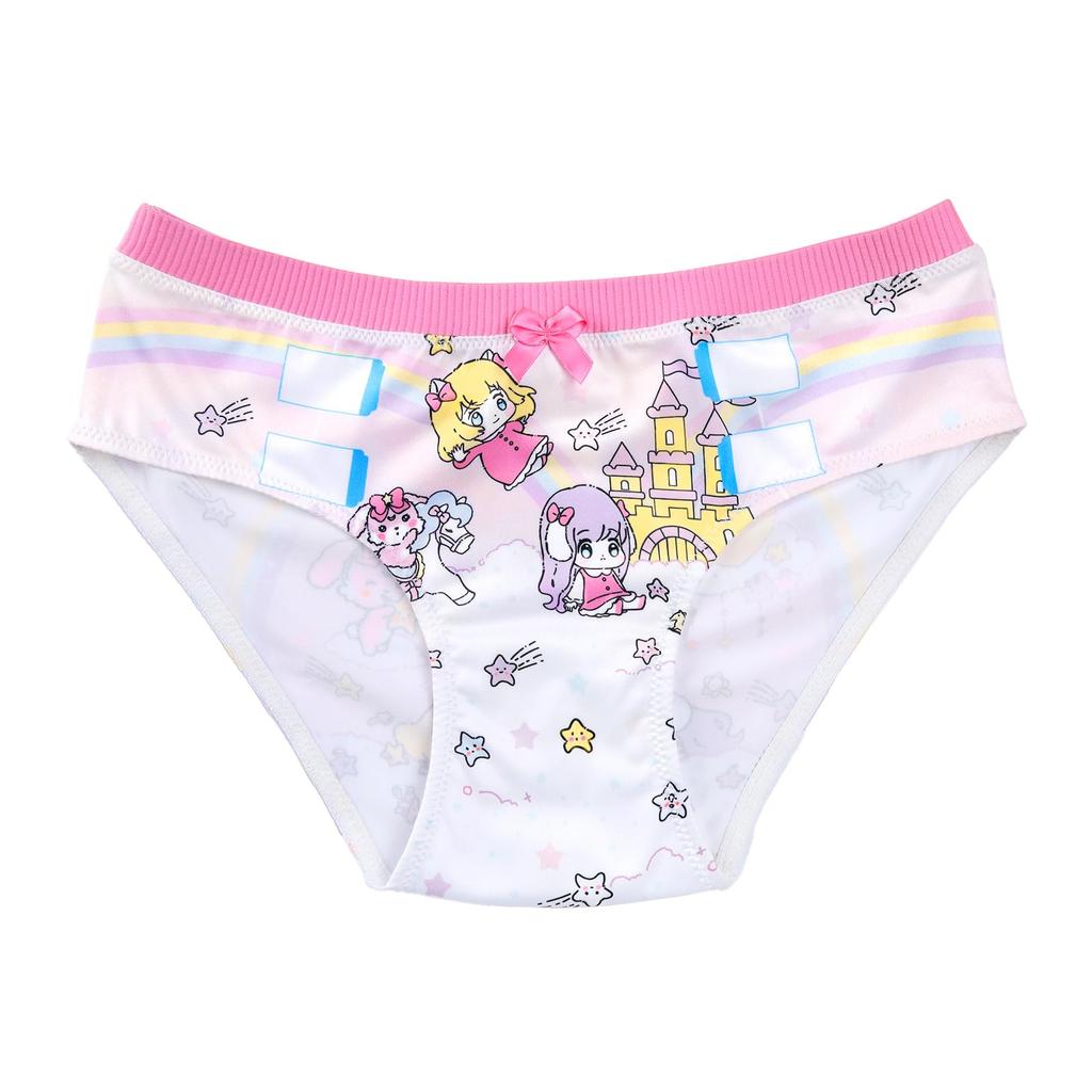 LittleForBig Damen Seidenhöschen (Kleine Feen aus dem Traumland) Schleifenunterwäsche, Bequeme Passform, Rosa, Größe S