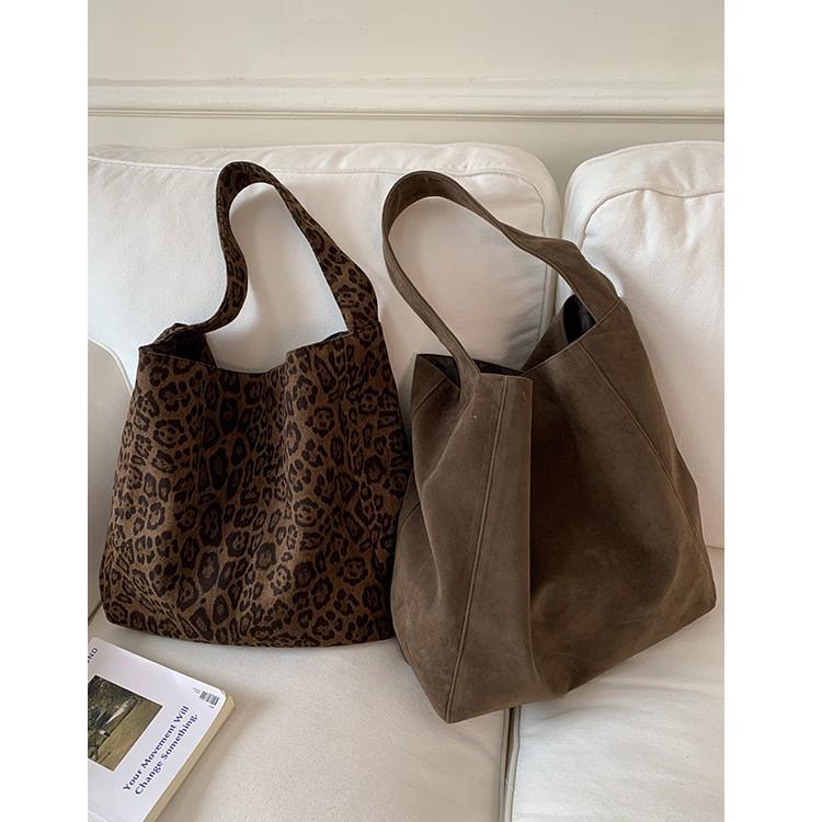 2025 Leopard Print Women's Large Capacity Korean-Style Autumn/Winter Tote Bag
