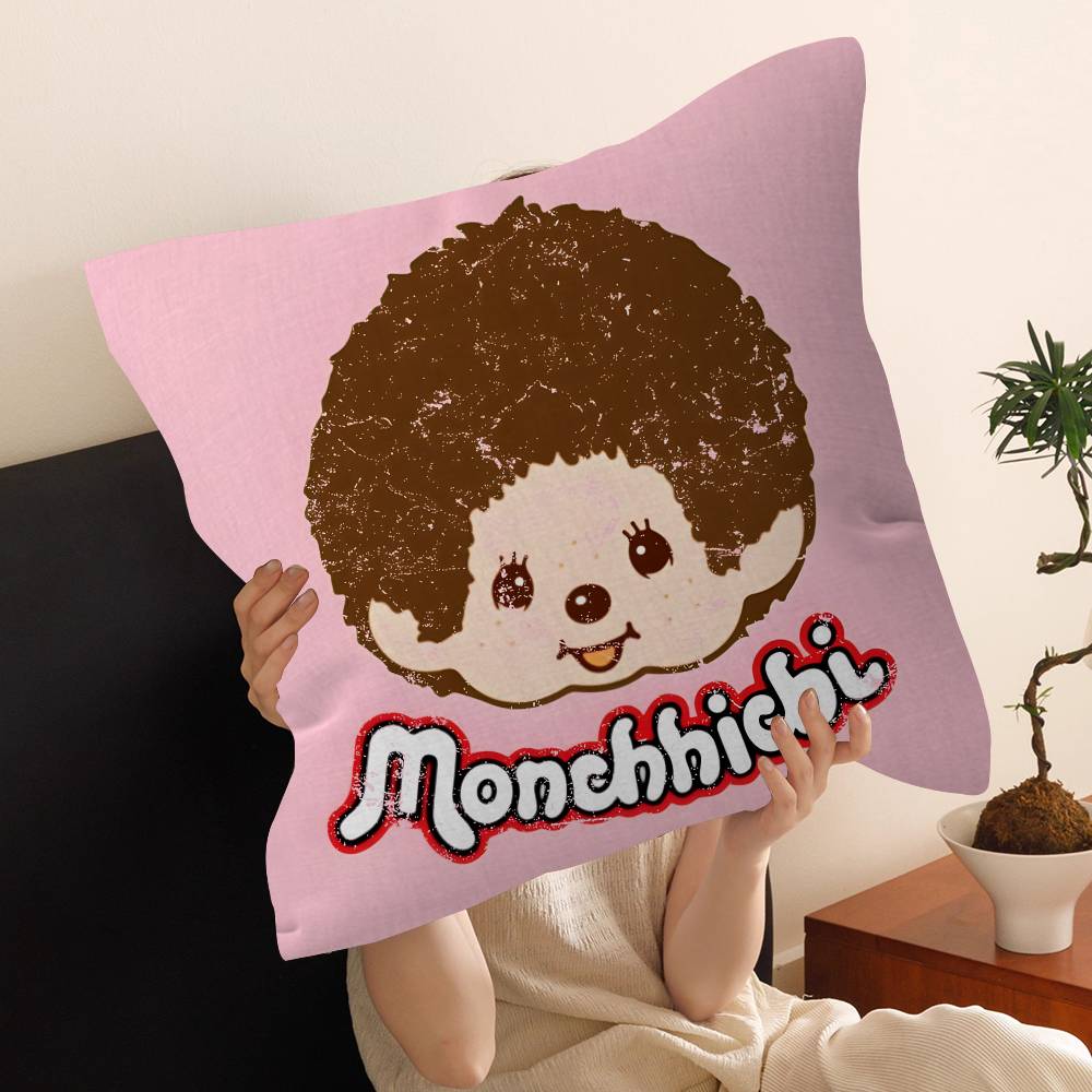 Anime M-Monchhichi pillow cover sofa cushion cover home room decoration children gift