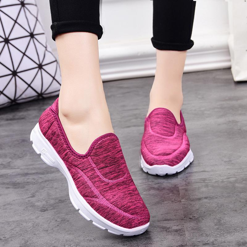 Women's Shoes Large Size New Casual Shoes Shallow Mouth Comfortable Mother Shoes One Pedal Light Single Shoes Soft Sole Shoes Women's