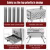 Hot Tent Stove with Stainless Steel Construction Wood Burning Tent Stove Chimney Pipes Included for Outdoor Cooking & Heating