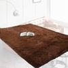 Long Hair Deep Brown Carpet Antislip Soft Rug For Bedroom Living Dining Room