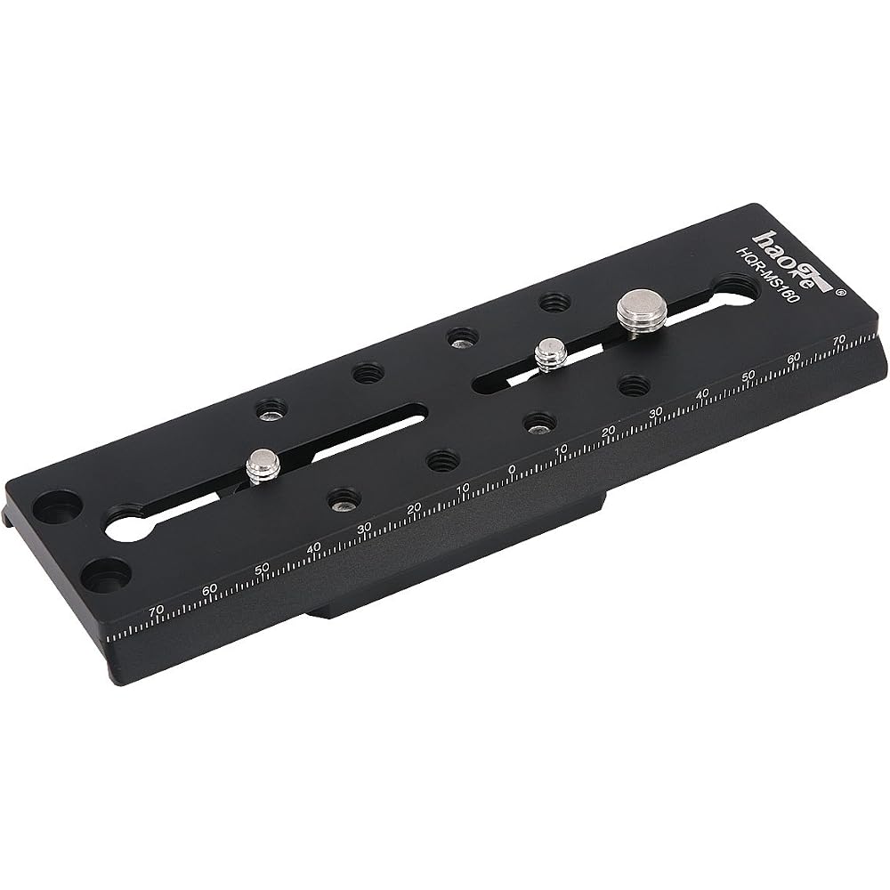Haoge 160mm Camera Long Slide Quick Release Plate for Sachtler Tripods with Fluid Head (FSB4, FSB6, FSB6T, FSB8, FSB8T, FSB10, FSB10T, DV10 3+3, 5+5 V