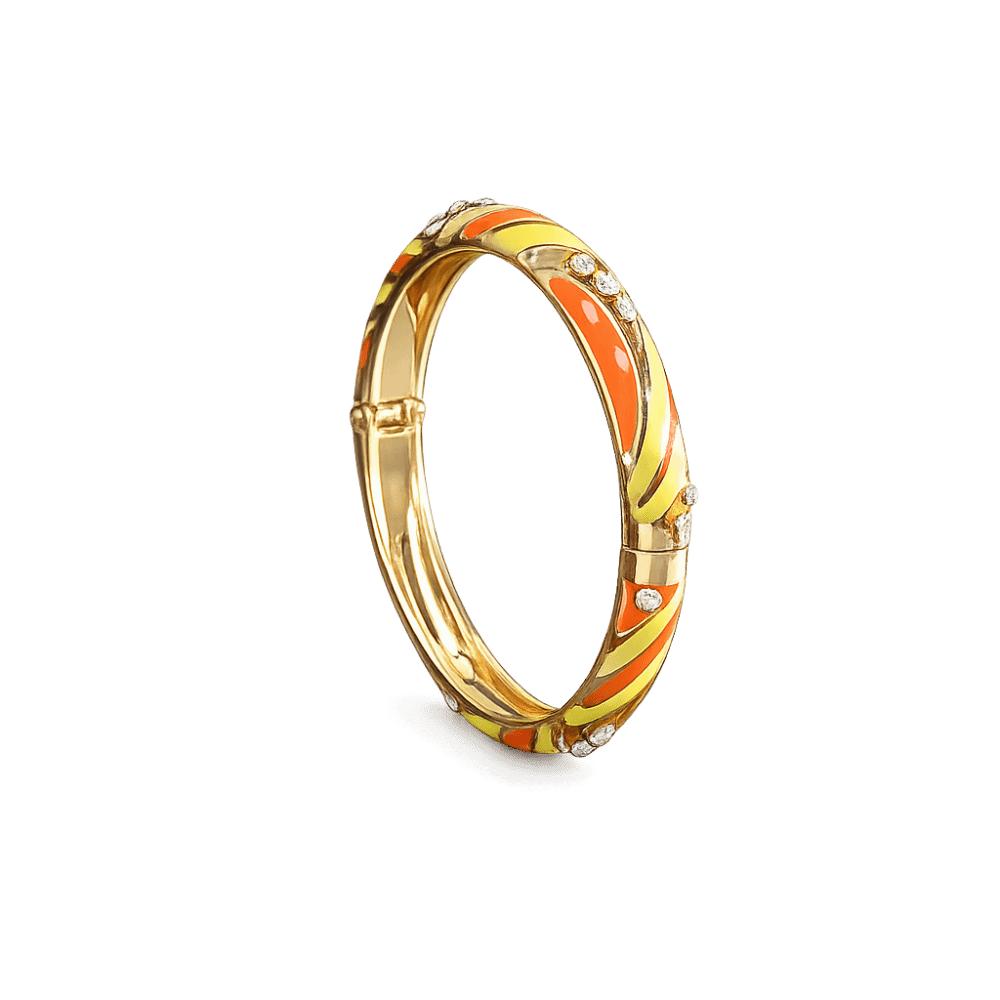 Colorful Enamel Cloisonne Bracelet Retro Rhinestone Inlay Oil Dipping Cuff  Women Style E