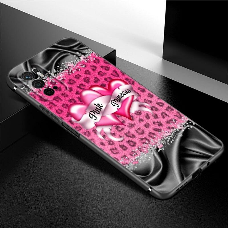 

Чехол для телефона с леопардовым принтом Love для Xiaomi Redmi Note 11 10 9 8 Pro 11T 5G 10T 10S 9S 9T 9i 9C 9A 8T, мягкий черный чехол из ТПУ Redmi Note 11 Pro 5G