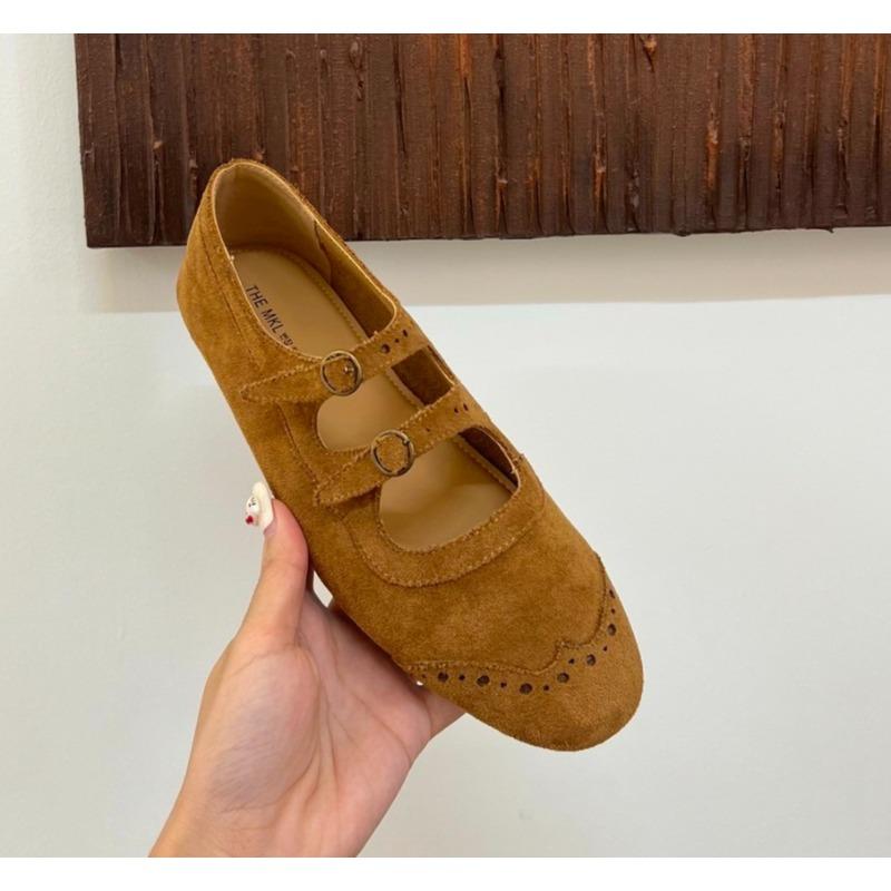 Fashion New Mary Janes Flats Shoes Ballet Casual Sneakers Women Sandals Loafers Trend Shallow Dress Suede Comfort Zapatos Mujer