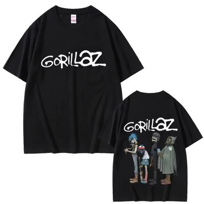 Hot Alternative Rock Band Gorillaz Graphic Tshirts Men Women Hip Hop Fashion T Shirt Summer Male Casual Soft Cotton Tshirt Tops