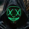 1 Pcs Neon Light Led Bright Toy Mask Black V-shaped Luminous Mask Glowing Mask Shining Toy