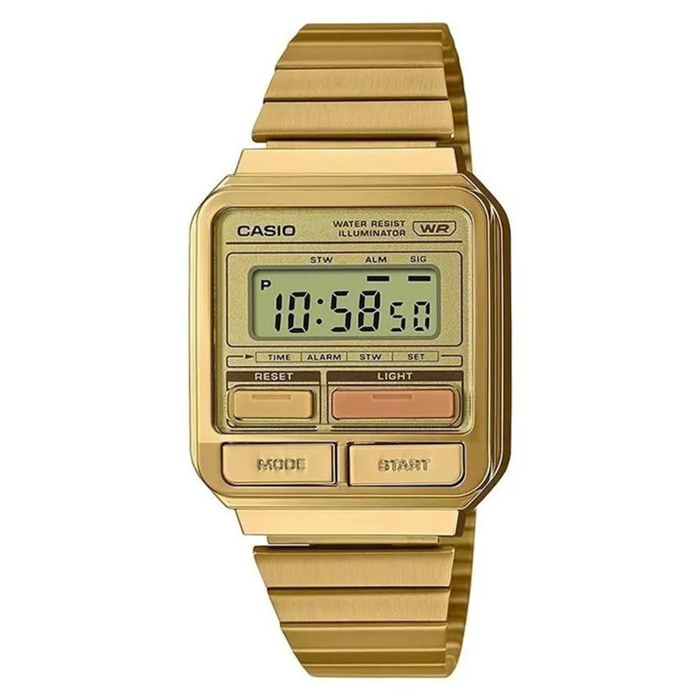 Cio A120WEG-9A Unisex Retro Digital Watch Gold