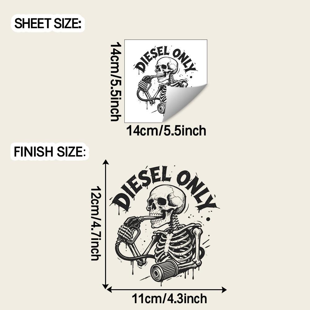 Halloween Skull-themed Fun Car Hood Sticker, Holiday Atmosphere Sticker