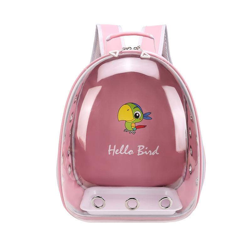 Bird bag Parrot bag Go out Backpack Transparent bird cage Porous Portable gray machine Xuanfeng tiger skin
