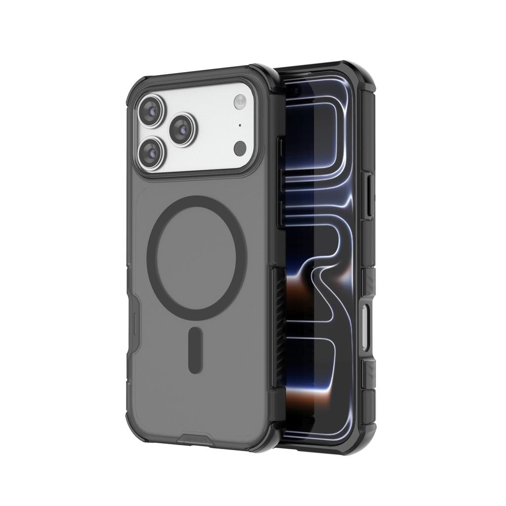 2 in 1 Matte Magnetic Wireless charging Phone Case For iPhone 17 Air 16 15 14 Plus 13 Pro Max 17Pro Skin-Feel Protective Cover