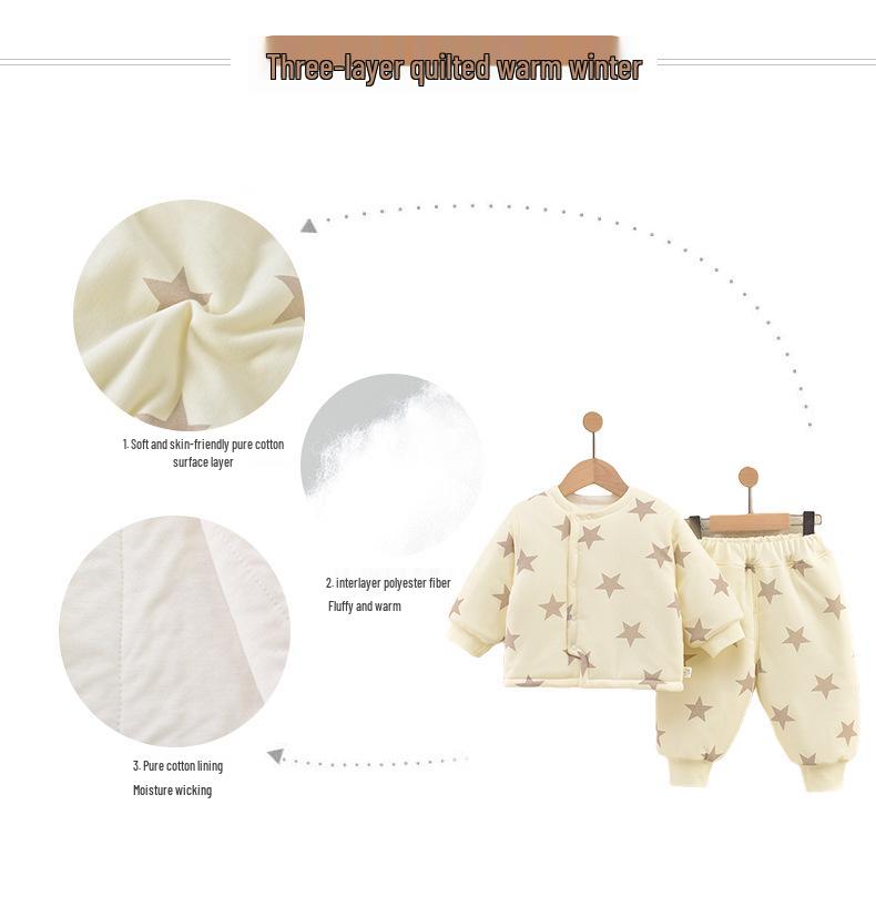 Cozy Winter Cotton Quilted Two-Piece Suit for Kids