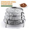 Stainless Steel Steamer Rack, Round Steam Tray with Detachable Legs, Multi Size Stackable Steaming Rack for Pot Wok Rice Cooker for Buns Dumplings
