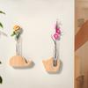 Fridge Magnet Vase Clear Glass Tube Vase with Wooden Base Magnetic Mini Vase for Flowers Herbs Refrigerator Kitchen Decor