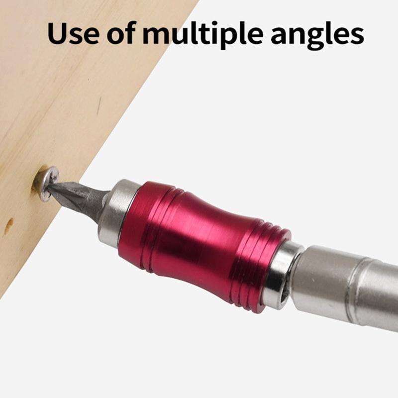 1/4 Inch Hex Magnetic Screw Drill Tip Quick Change Locking Bit Holder Drill Screw Tool Drive Guide Drill Bit Extension Rod