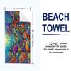 Colorful Sea Turtle Print Beach Towel, Large Soft Quick Dry Towel for Beach Camping Swimming