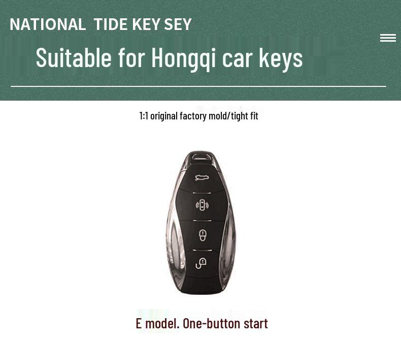 Hongqi H5 Key Case Set for 2023: DCT Zhilian Qiyue Edition Car Protection.