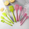 5Pcs Silicone Cooking Utensils Set Non-Stick Silicone Cake Spatula Cooking Shovel Whisk Oil Brush Flexible Kitchen Utensils Sets