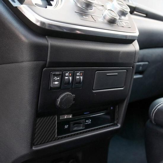 Carbon Fiber Interior CD Player Cover Trim For Toyota Sienna 2015-