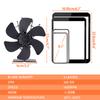 6 Blades Stove Fan Heat Powered  Eco Quiet Black Log Wood Burner Fireplace Fan Winter Warmer Home Efficient Heat Distribution