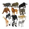 12x Africa Animal Model for Desktop Decoration School Projects Creative Play